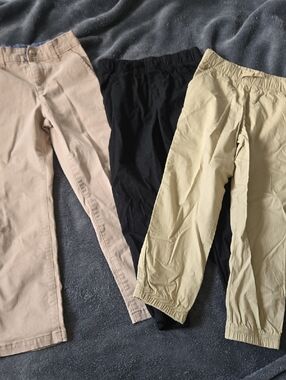 Sz 7 Boys Bundle Of 3 Spring Khaki Black Pants Casual Formal